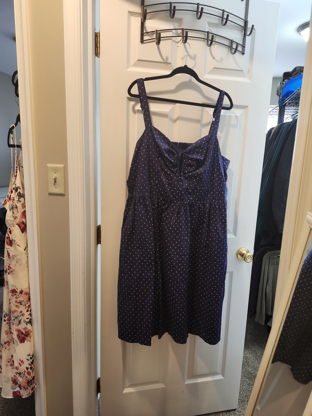 Torrid Navy Blue Polka Dot Sundress with Adjustable Straps, NWT, 3X